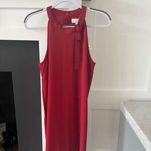 Mud Pie Red Halter Sheath Midi Dress